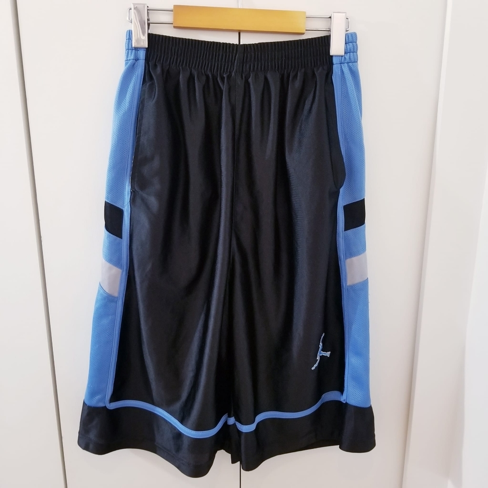 Jordan Mesh Carolina Blue Black Basketball Shorts Drawstring Sports